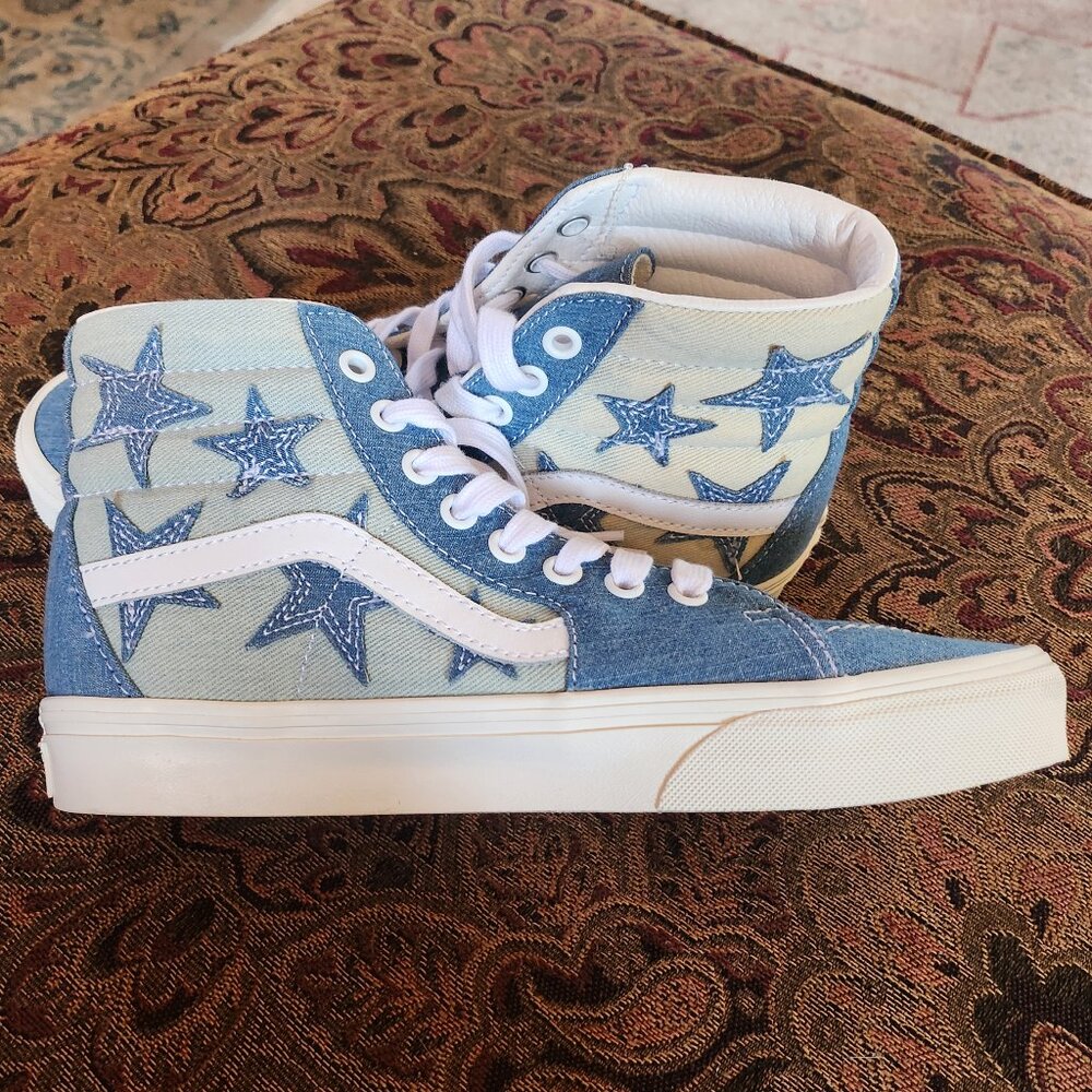New Vans X Free People Vans Sk8-hi Denim Stars Sneakers